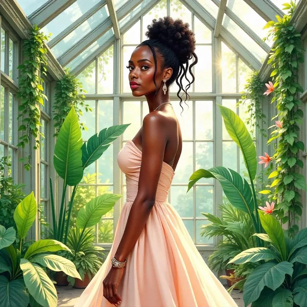 Watercolor Elegance in the Conservatory