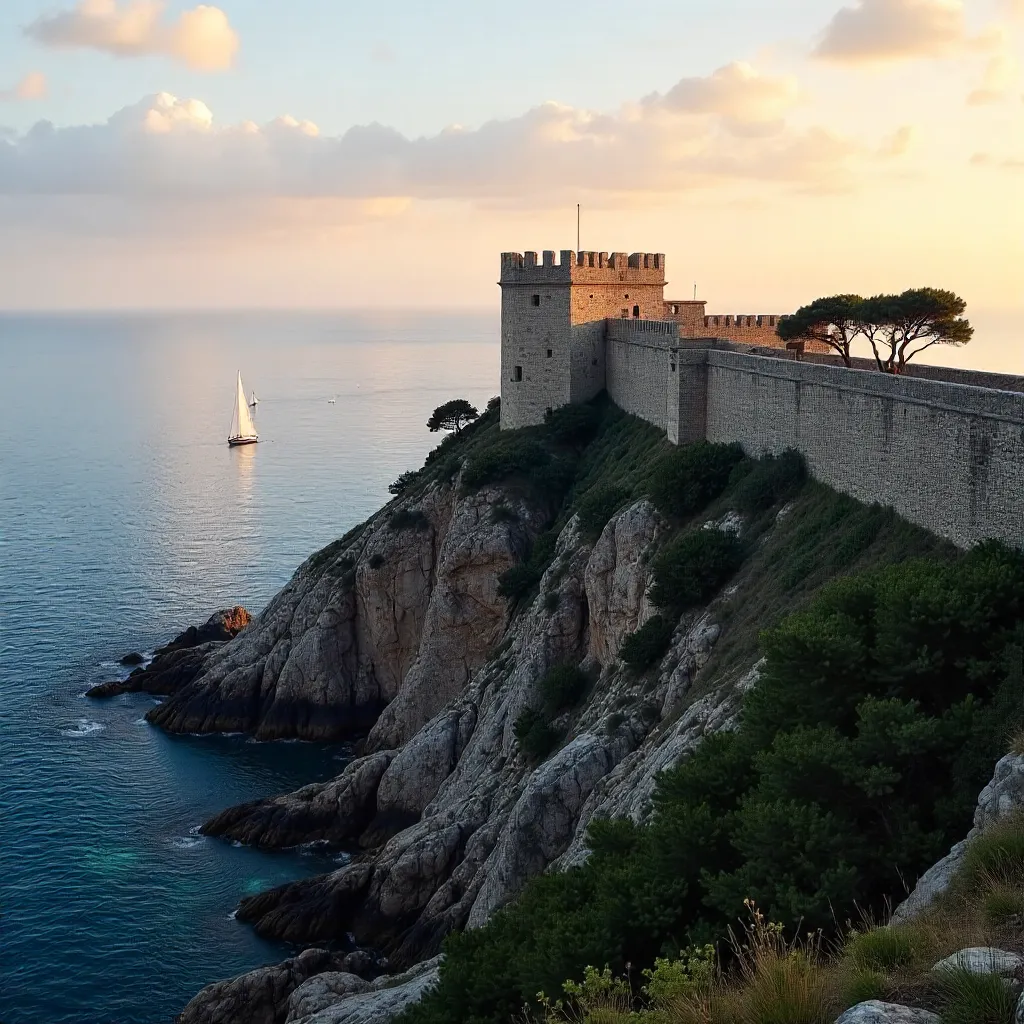 Sesimbra Fort Overlooking a Tranquil Atlantic