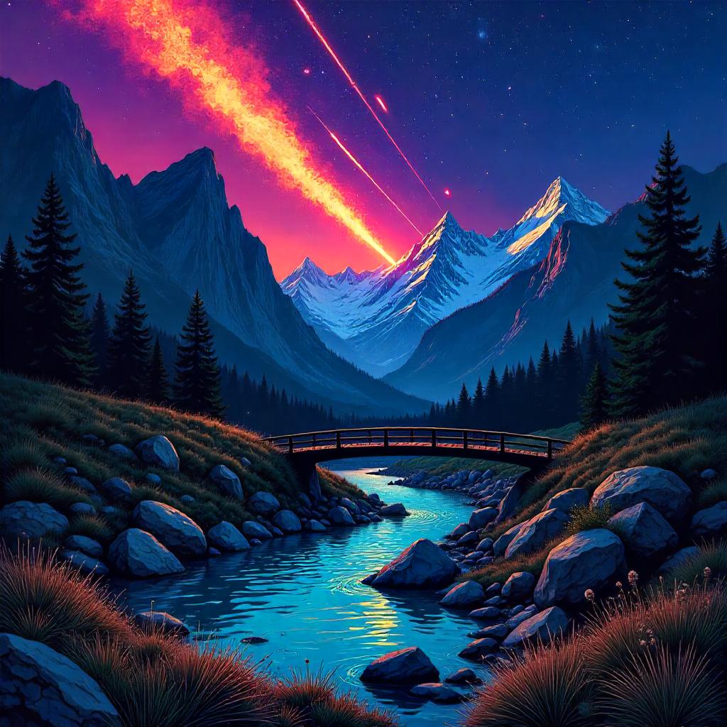 Valley in Comic-Book Meteor Shower