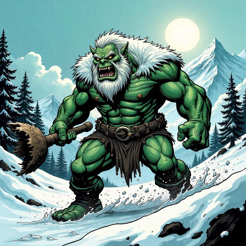 Snowbound Troll: A Comic Book Showdown
