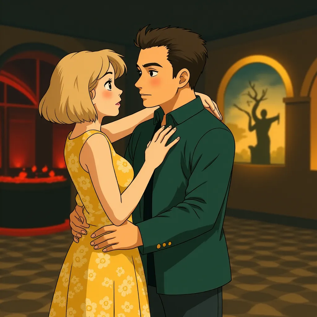 Henry Cavill and Dua Lipa in Argylle (2024) - Anime style