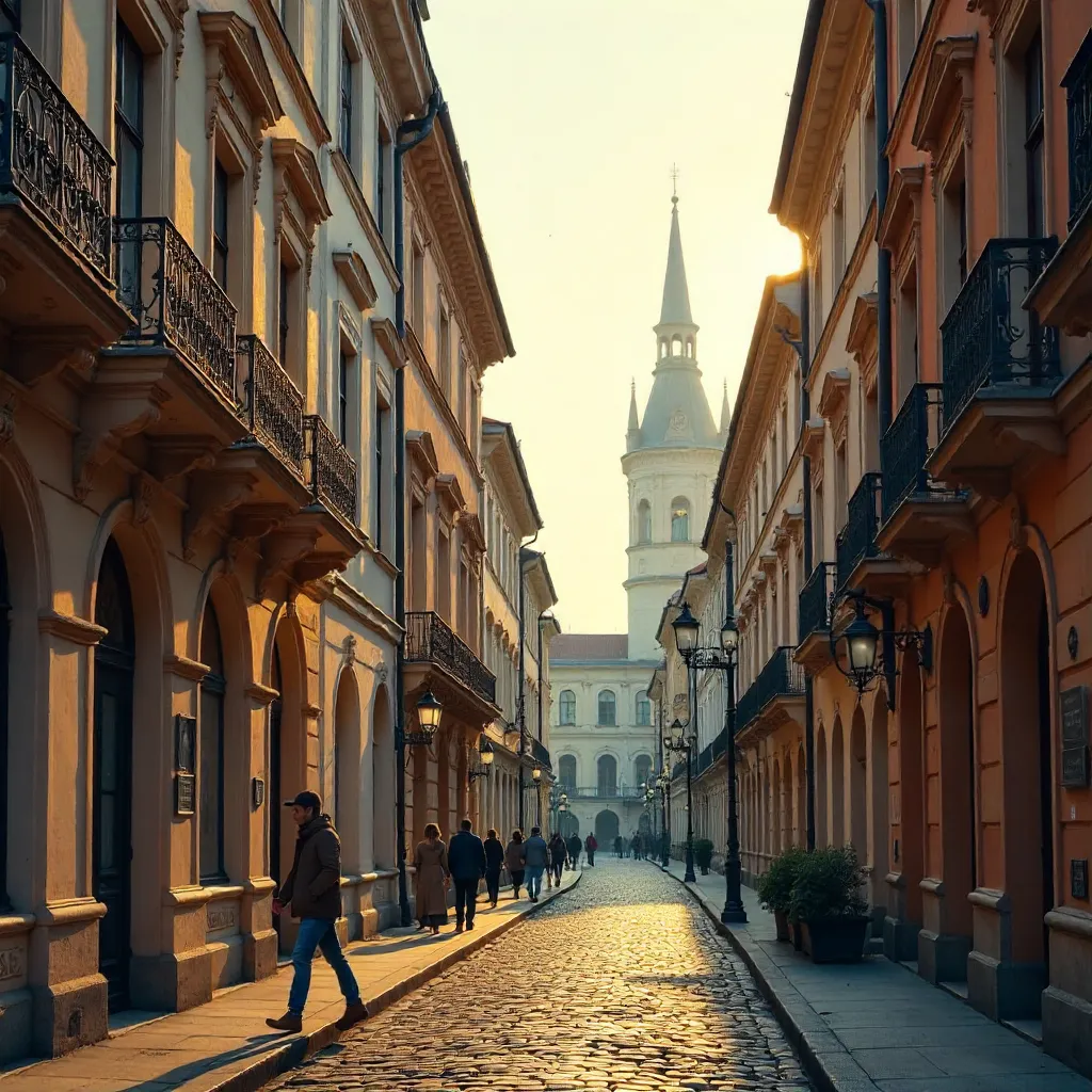 Intricate Viennese Architecture in Golden Hour