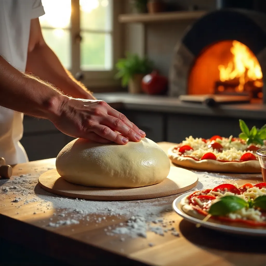 Fresh Pizza Dough with Sauce, Cheese & Meats