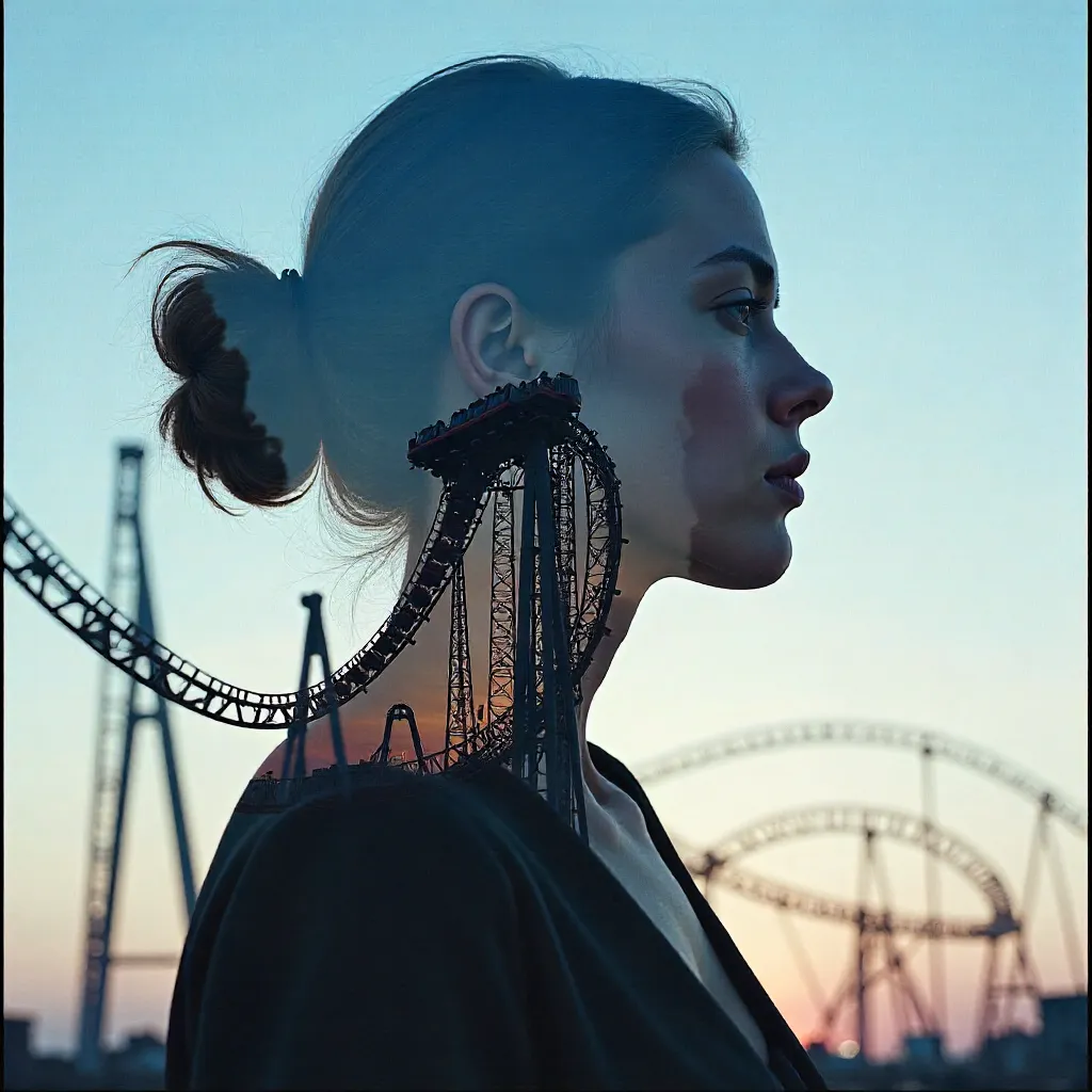 Double Exposure: Roller Coaster of Thought