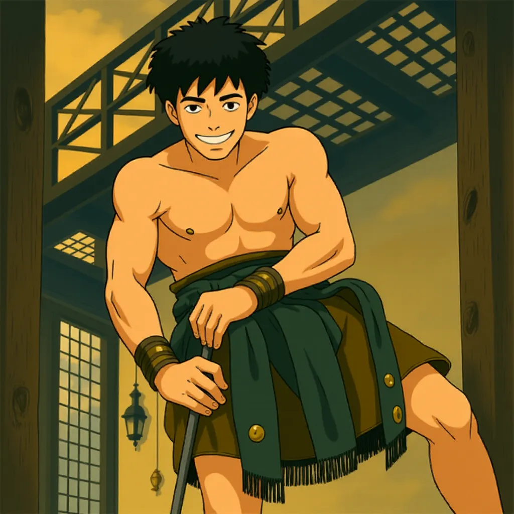 Paul Mescal in Gladiator II (2024) - Ghibli style