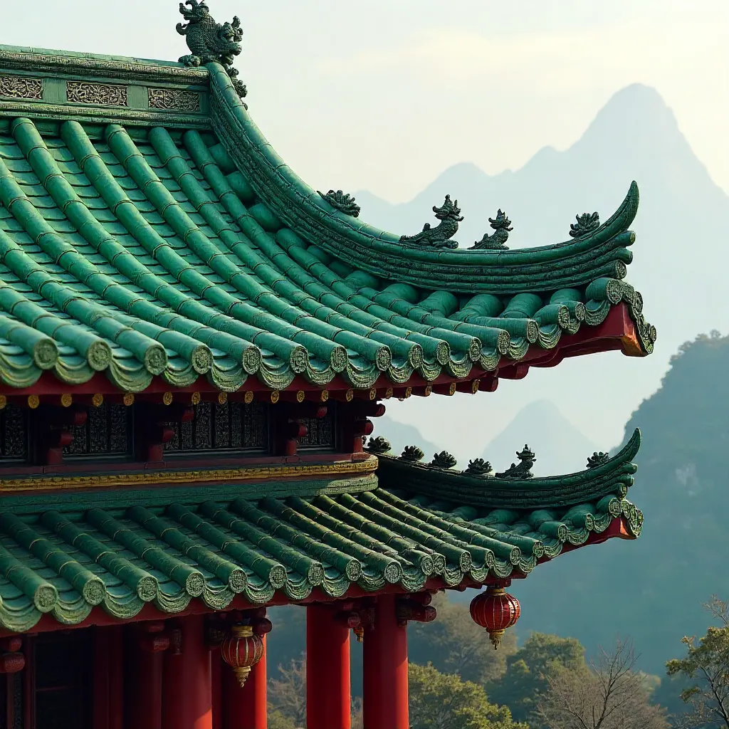 Intricate Chinese Temple Roofs: Ancient Architectural Artistry