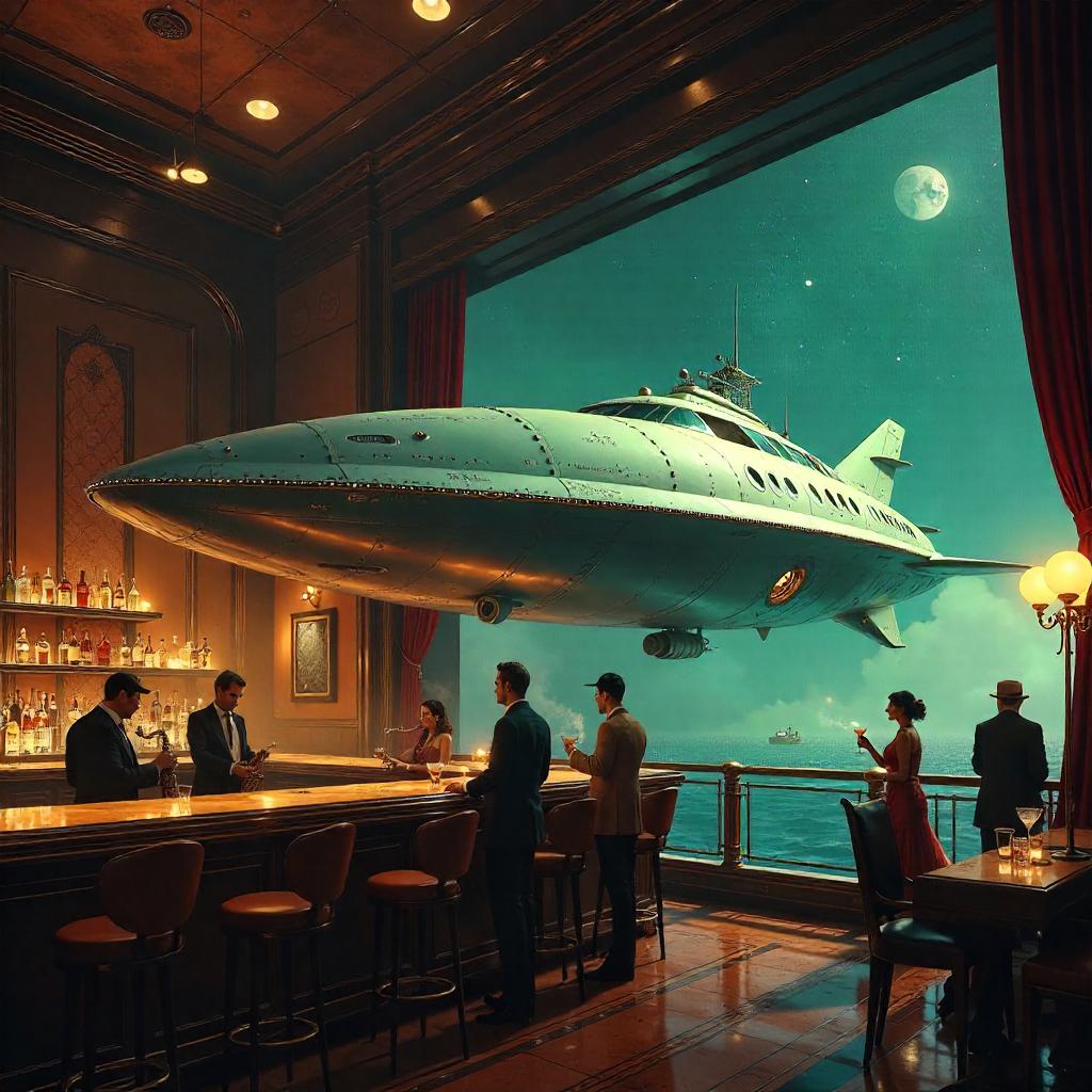 Jazz Age Starship in a 1920s Speakeasy