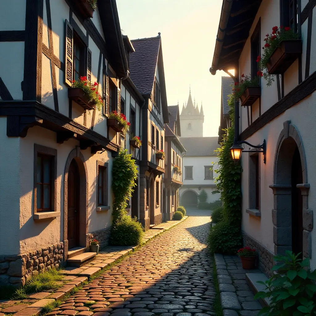 Golden Hour Alley in Rothenburg ob der Tauber