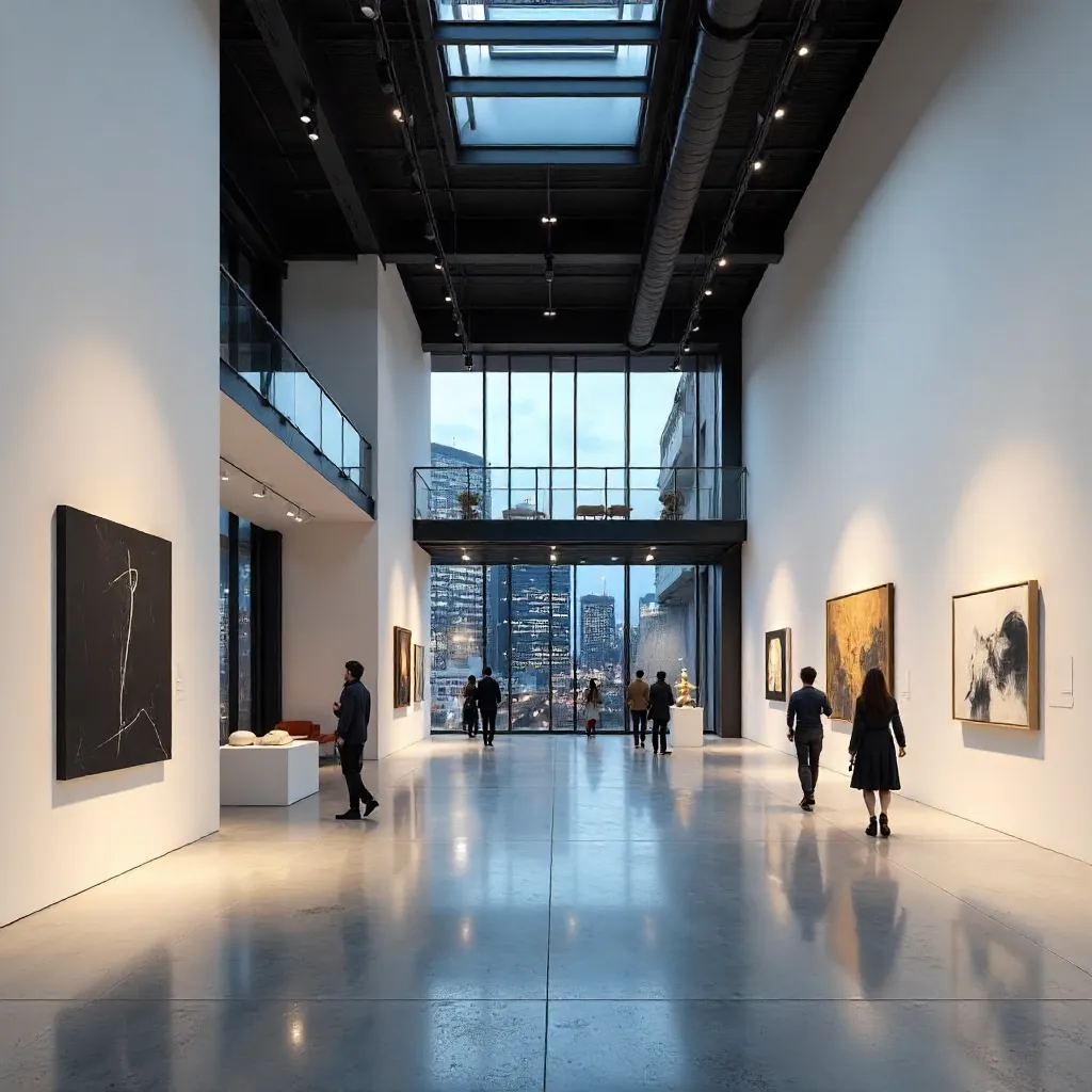 Tokyo Modern Art Gallery Interior: Architectural Grace