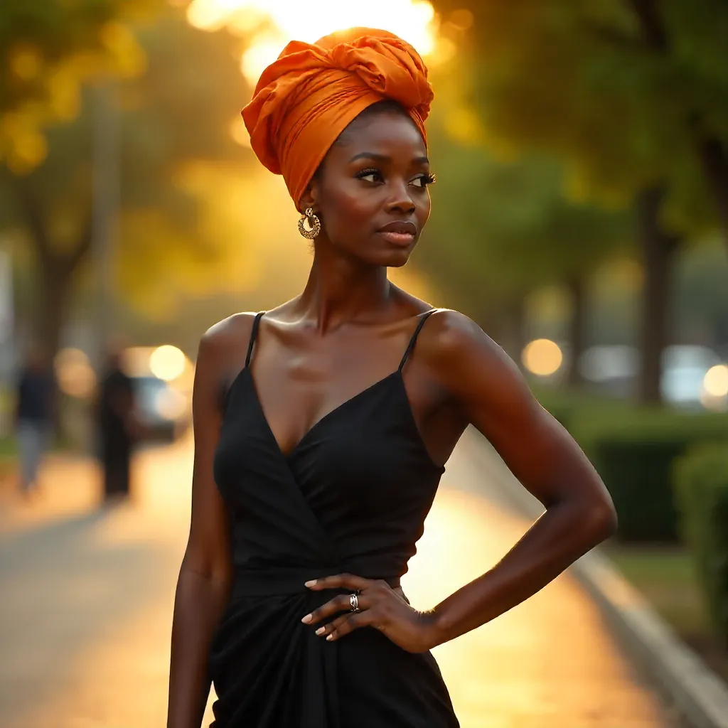Bold Orange Headwrap Chic Outdoors
