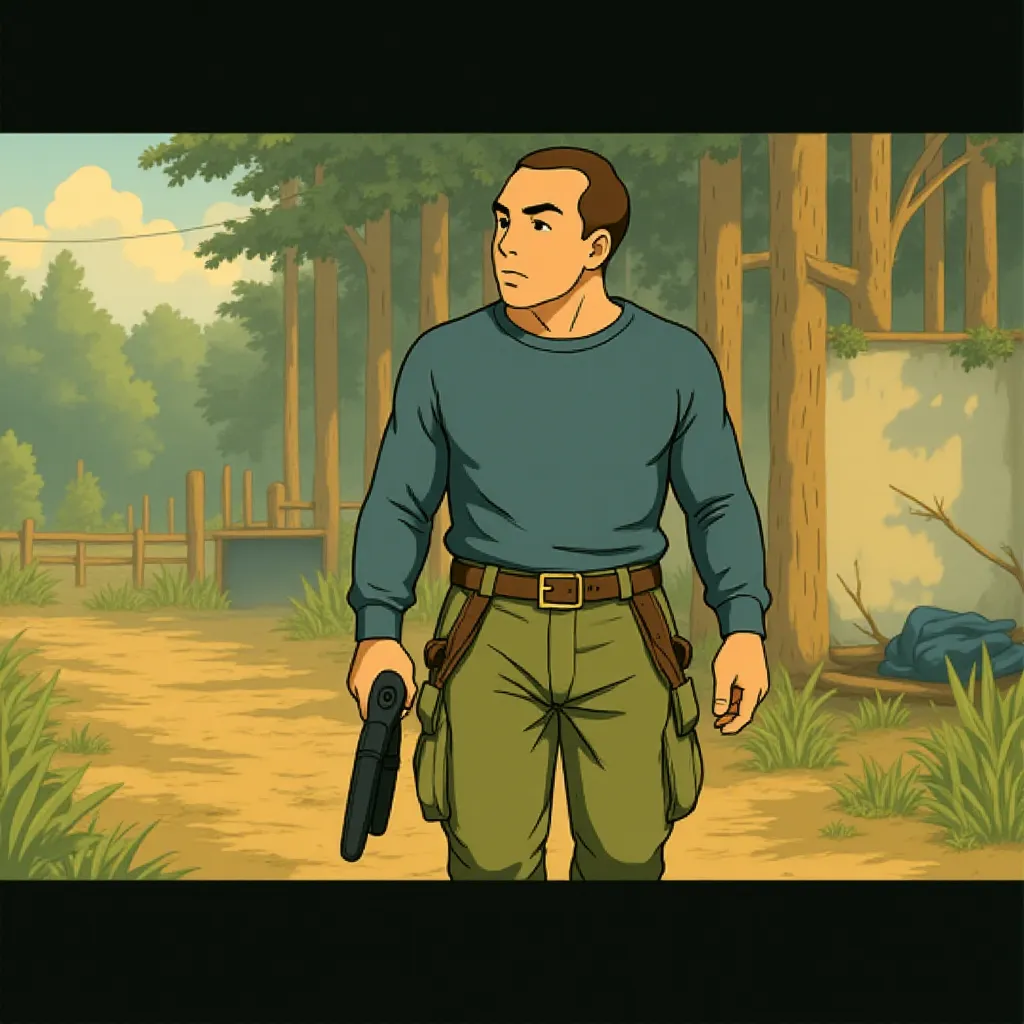Randy Couture in The Expendables 2 (2012) - Anime style