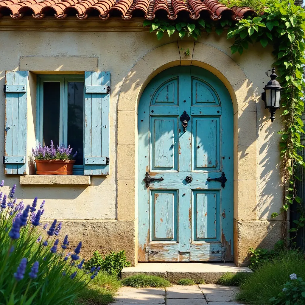 Provence Rustic Stone Doorway in Sunlit Silence