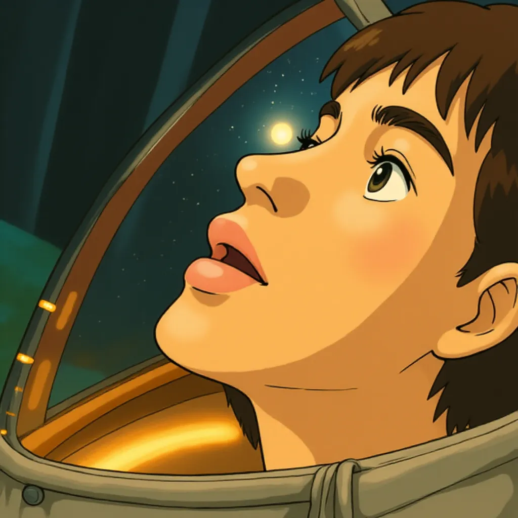 Robert Pattinson in Mickey 17 (2025) - Ghibli style