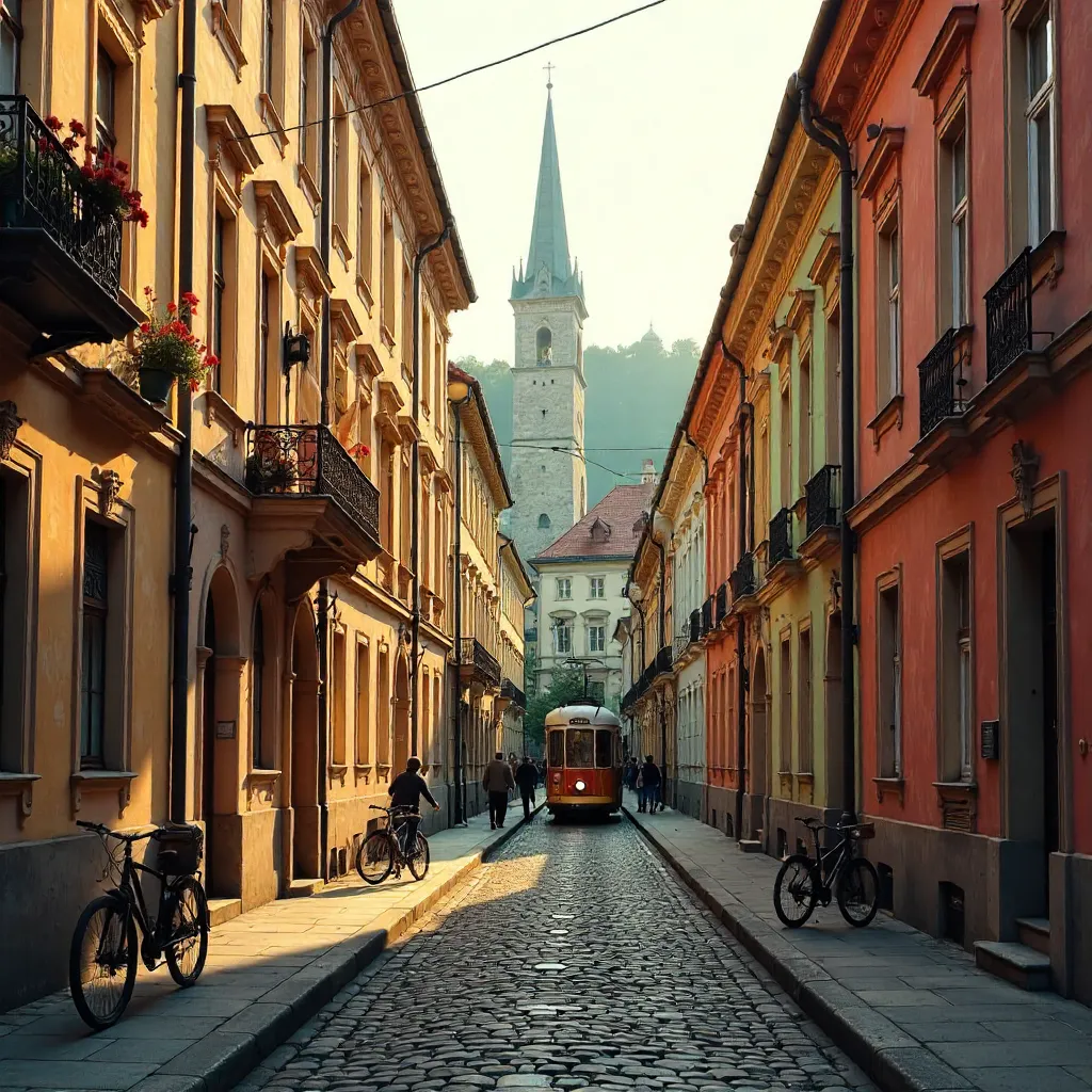 Brno's Historic Streets: Timeless Colorful Facades