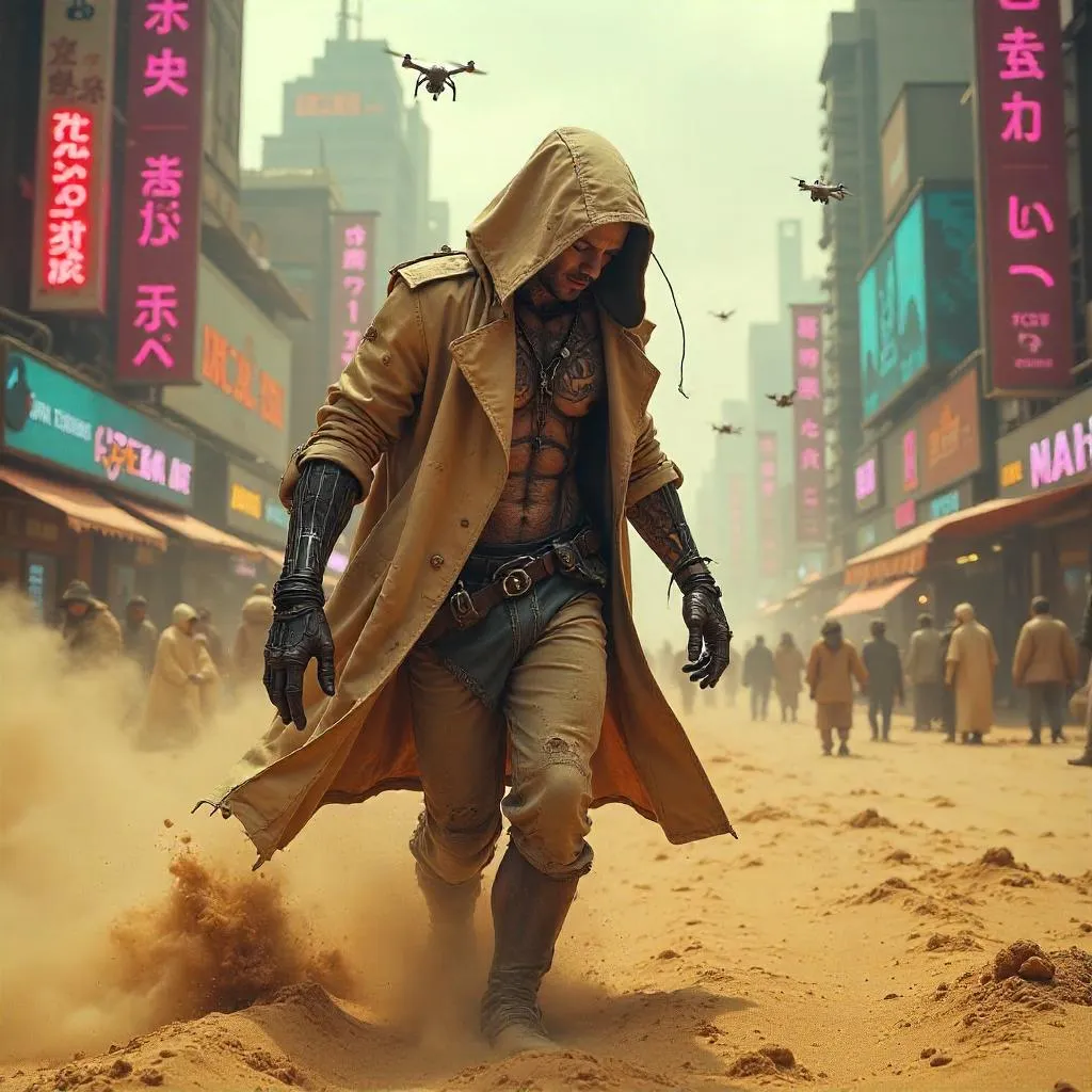 Shapeshifter in Neon Sandstorm