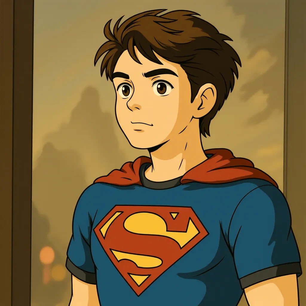 Brandon Routh in Superman Returns (2006) - Anime style