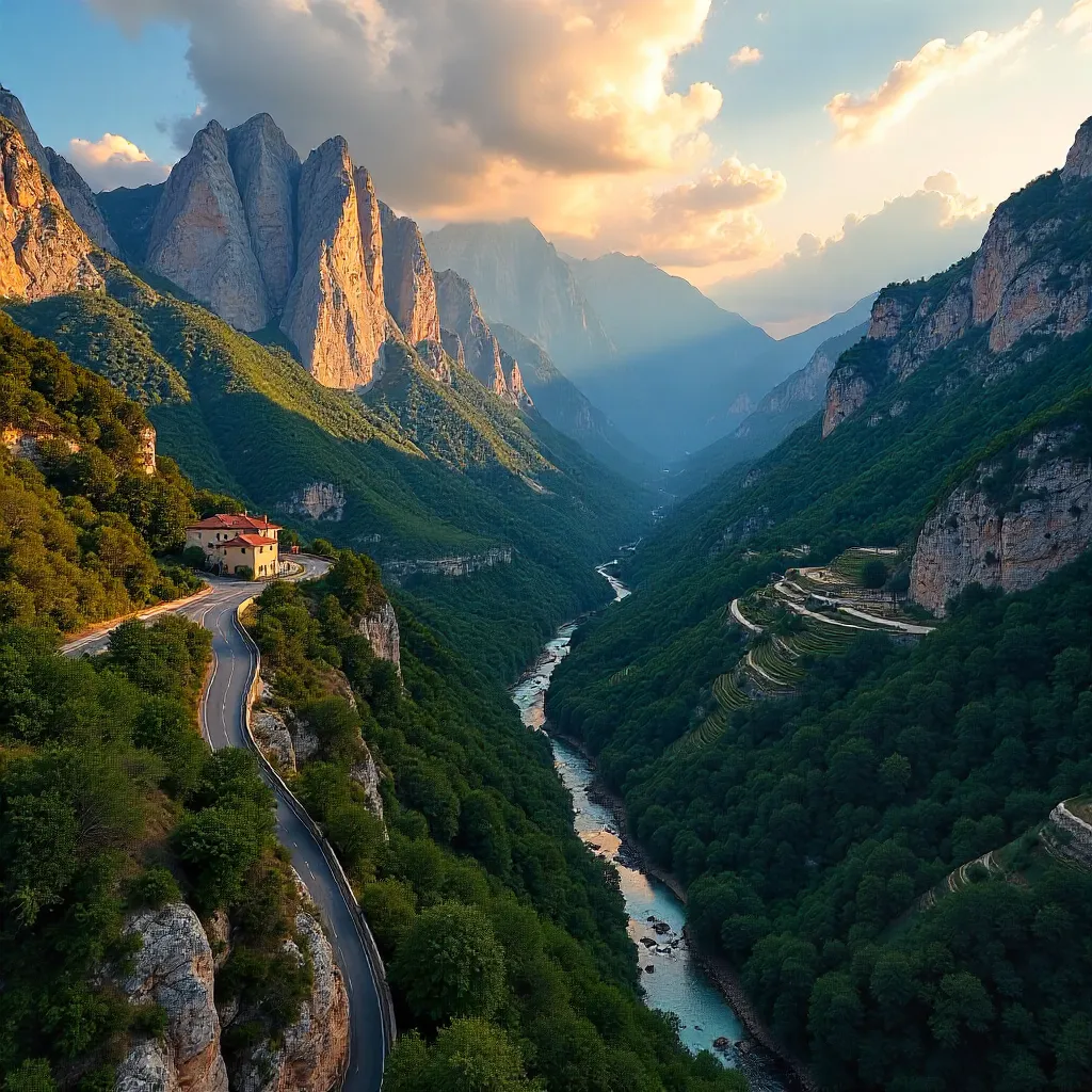 Aerial Majesty over Occitanie Mountains
