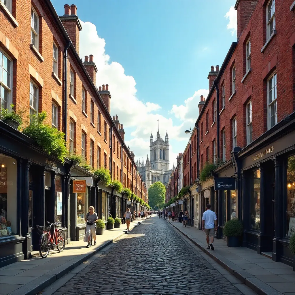 Sunny York Street Scene: Historic Brick Architecture