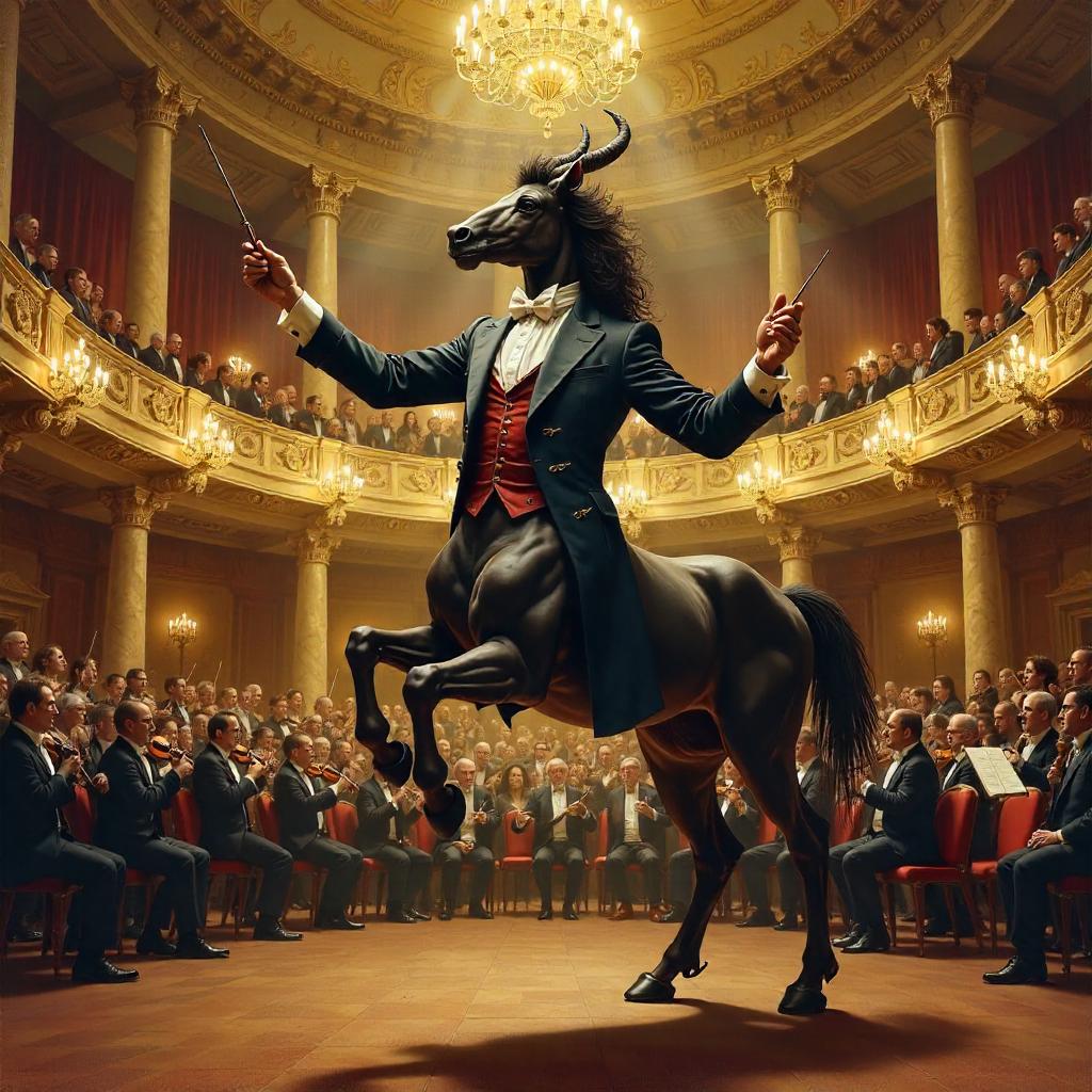 Centaur Conductor in a Grand Concert Hall