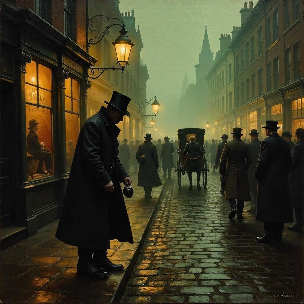 Gaslit Thief in Victorian London