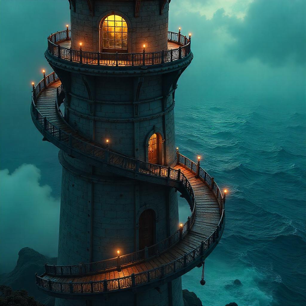 Bridge Inside a Lighthouse: Concept Art Vision