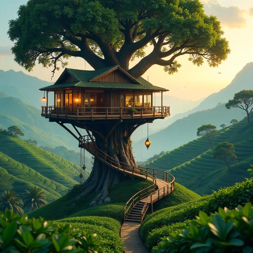 Treehouse Over Tea: Concept Art in a Plantation