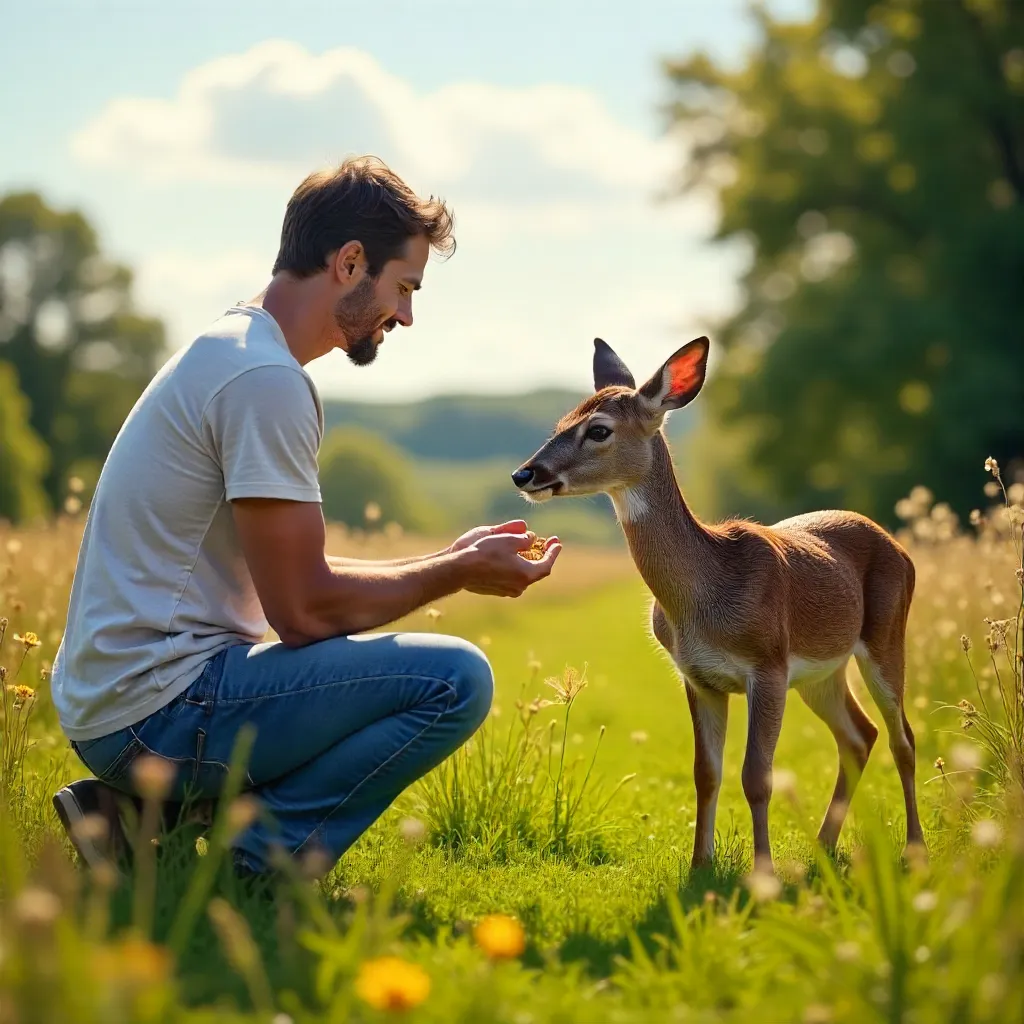 Casual Day Outdoors: Feeding a Friendly Deer