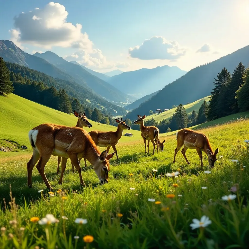 Serene Fallow Deer in Slovenian Meadow