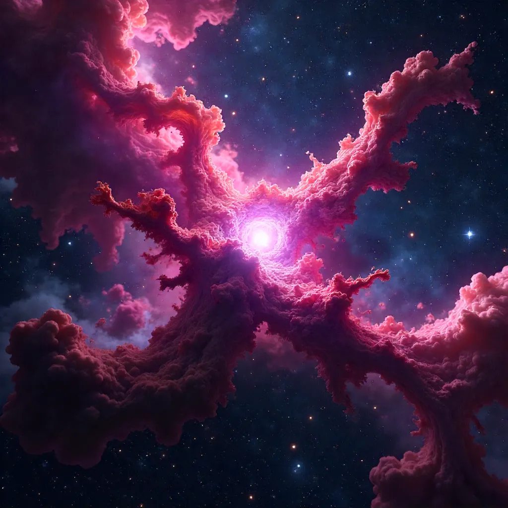 Tarantula Nebula: Deep Space View with Intricate Star Clusters
