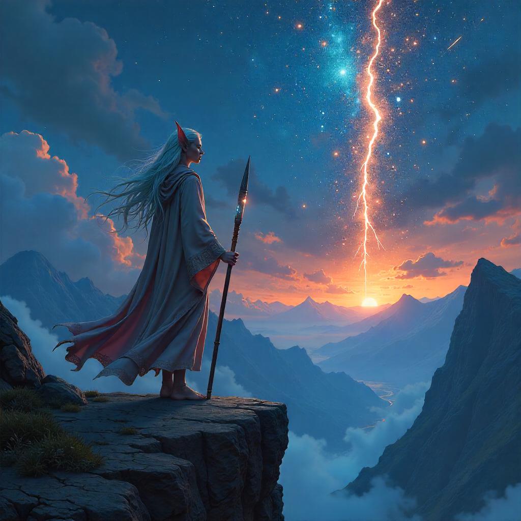 Elf in a Meteor Shower: Concept Art