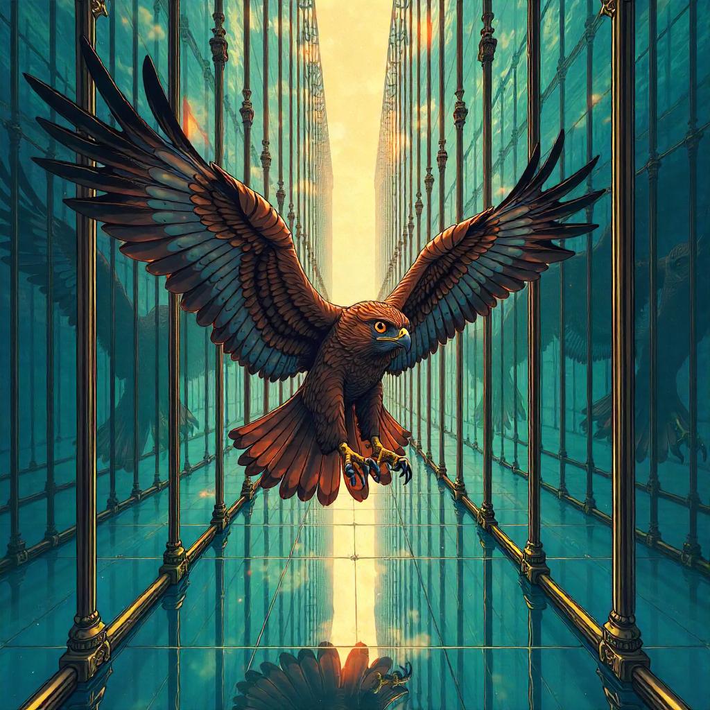 Hawk in a Mirror Maze — Anime Style