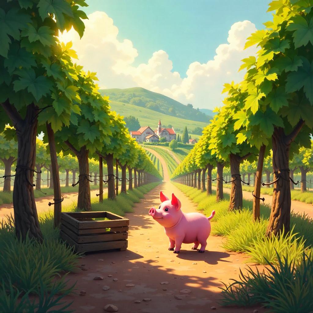 Pig in the Vineyard: Concept Art Scene