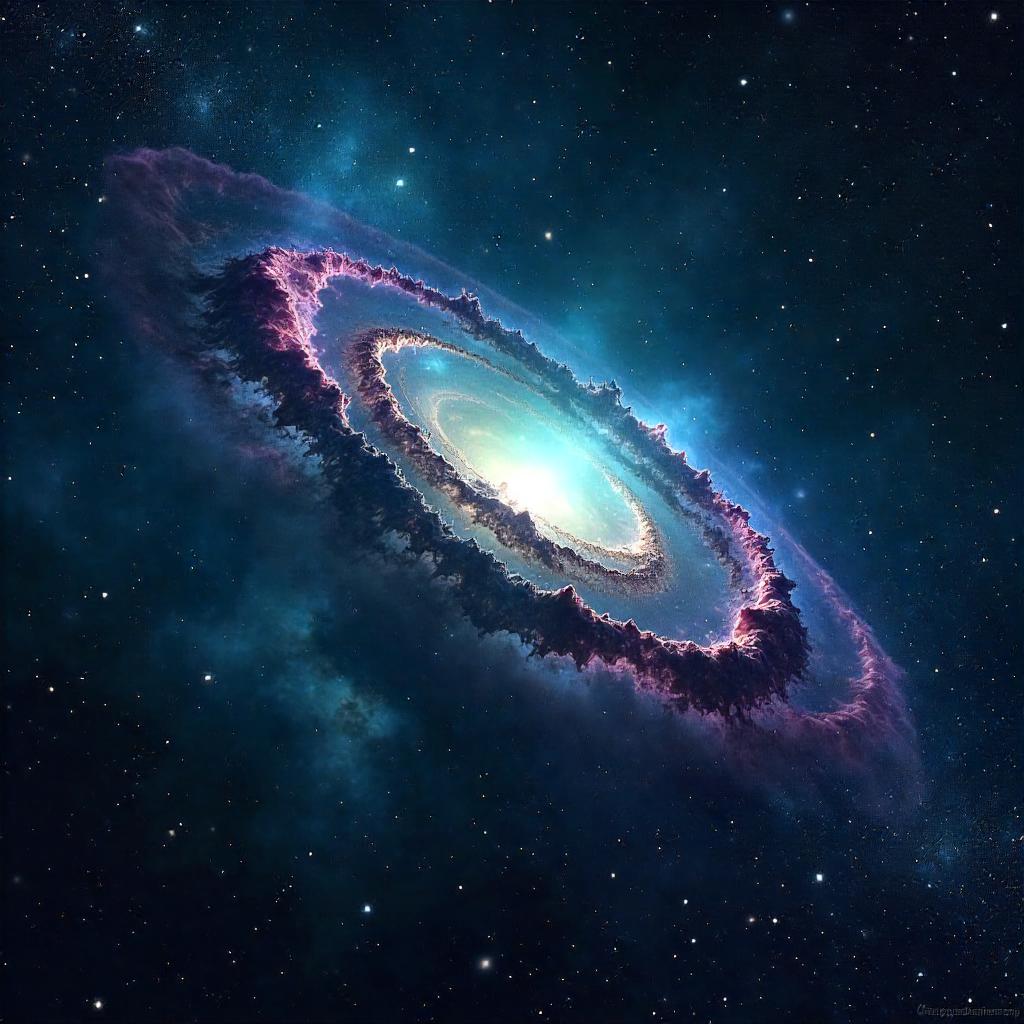 Photorealistic Nebula in a Space Photograph