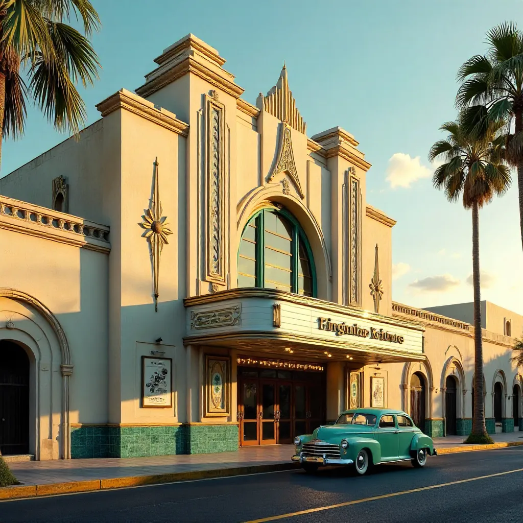 Elegant Art Deco Cinema Facade in Aguascalientes