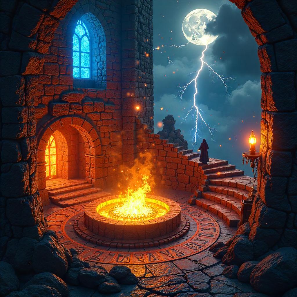 Inferno in the Wizard's Tower - Digital Fantasy
