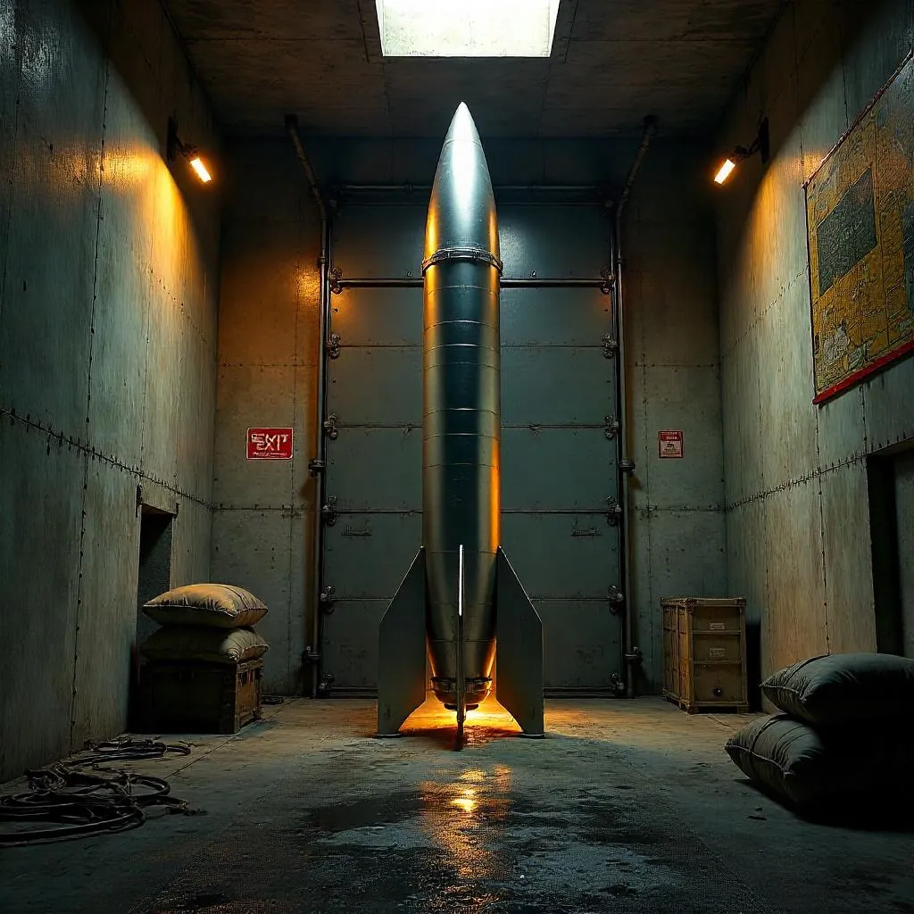 Photorealistic Rocket in a Bomb Shelter