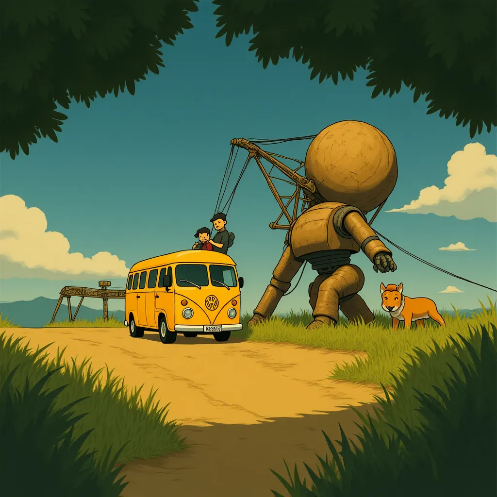 Alan Tudyk in The Electric State (2025) - Ghibli style