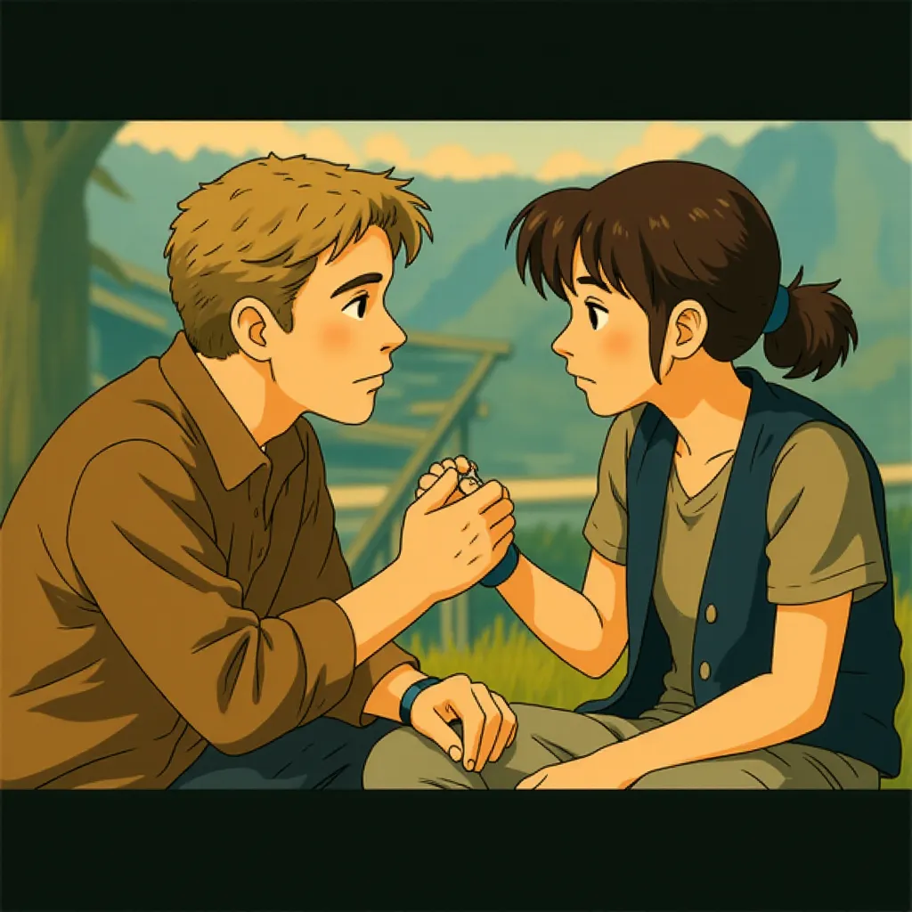 Jennifer Connelly and Leonardo DiCaprio in Blood Diamond (2006) - Anime style