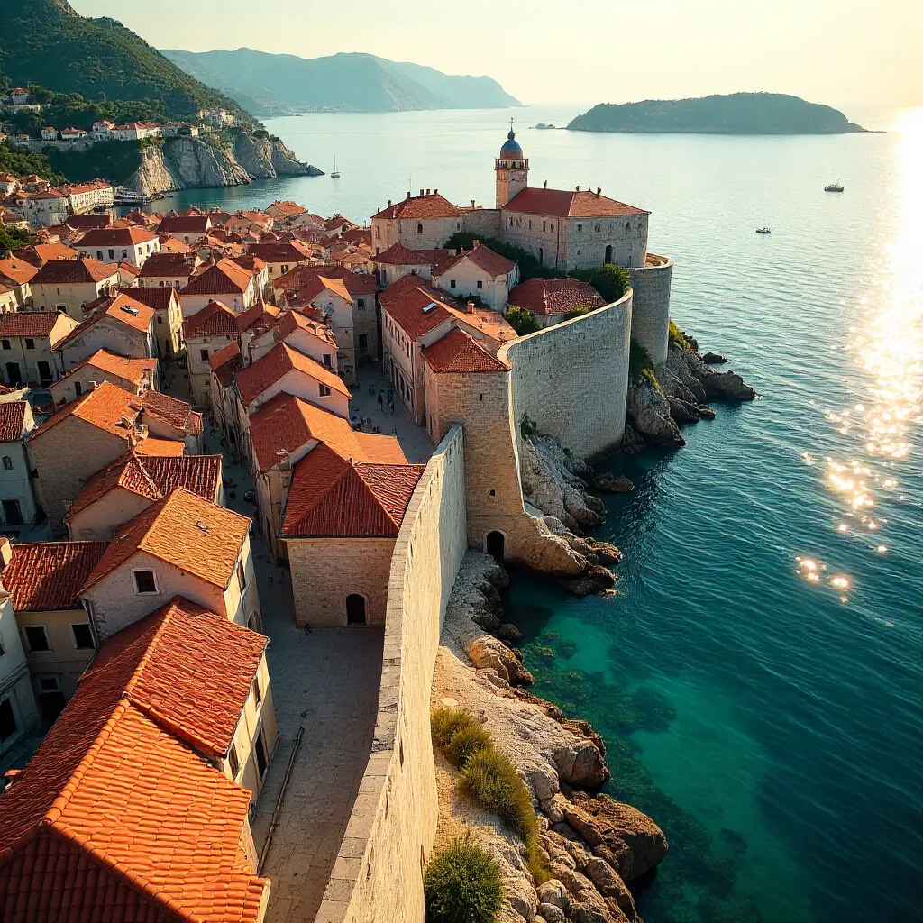 Dubrovnik Old Town from the Sky: Historic Walls