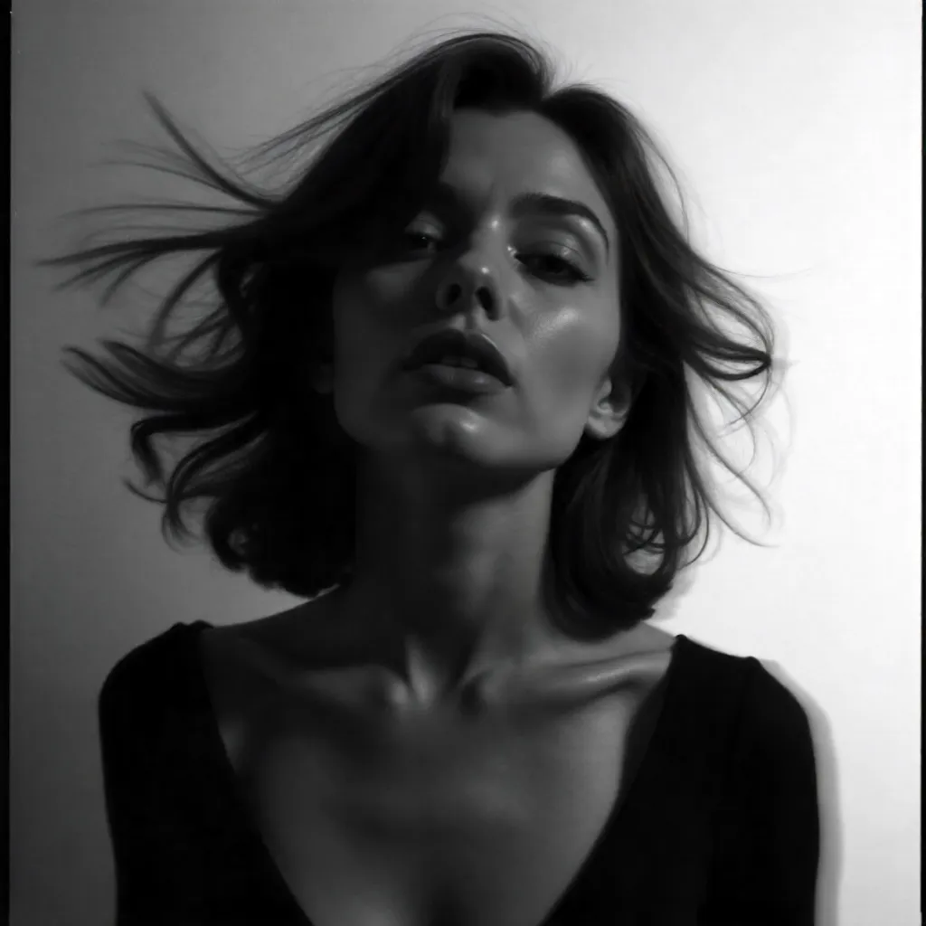 Monochrome Motion Portrait: A Mysterious Blur