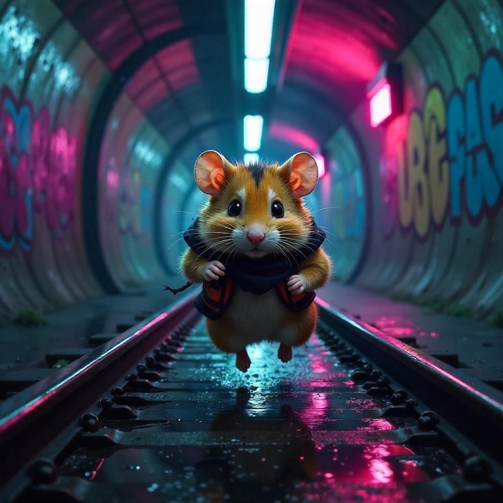 Neon Subway Hamster: A Digital Tunnel Run