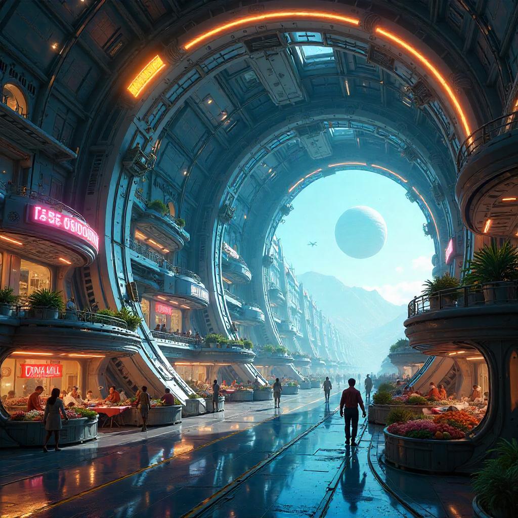 Orbital City: Space Station Concept Art