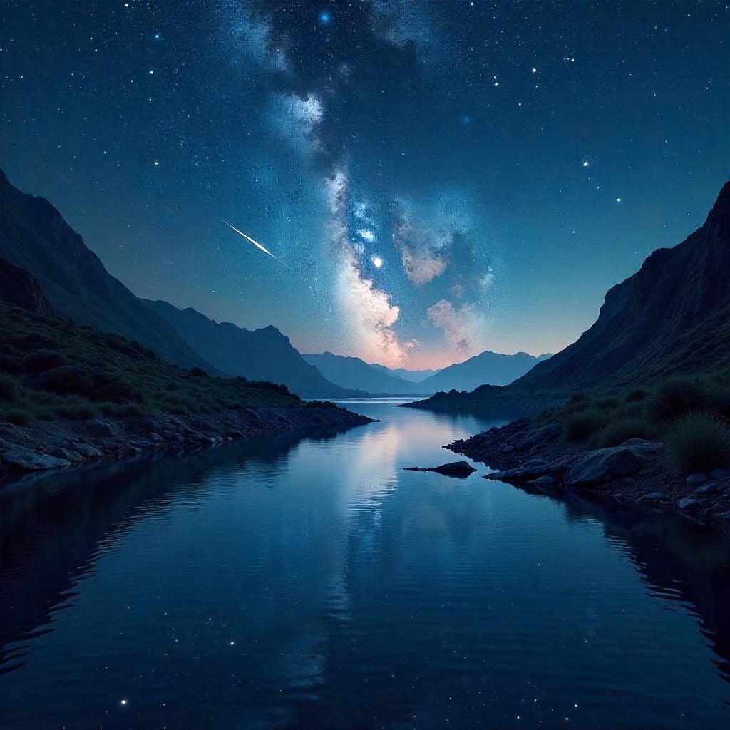 Starry River in a Photoreal Nightscape