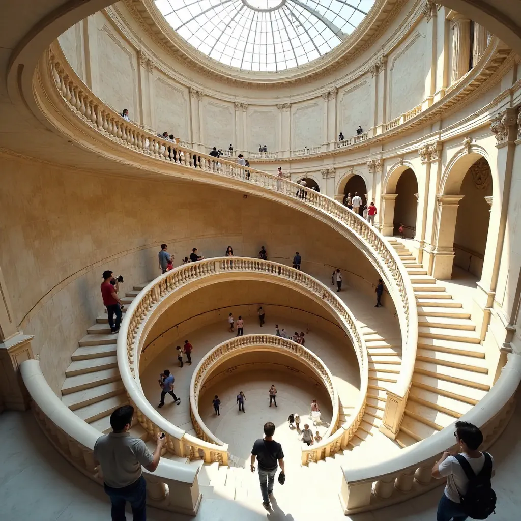Iconic Bramante Staircase at Vatican Museums