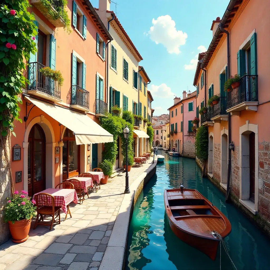 Colorful Provençal Street in Martigues