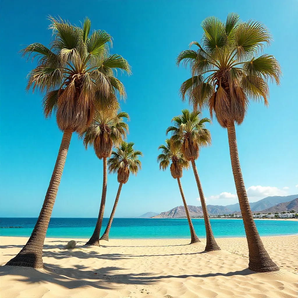 Elegant Palms Beneath a Sunny La Paz Sky
