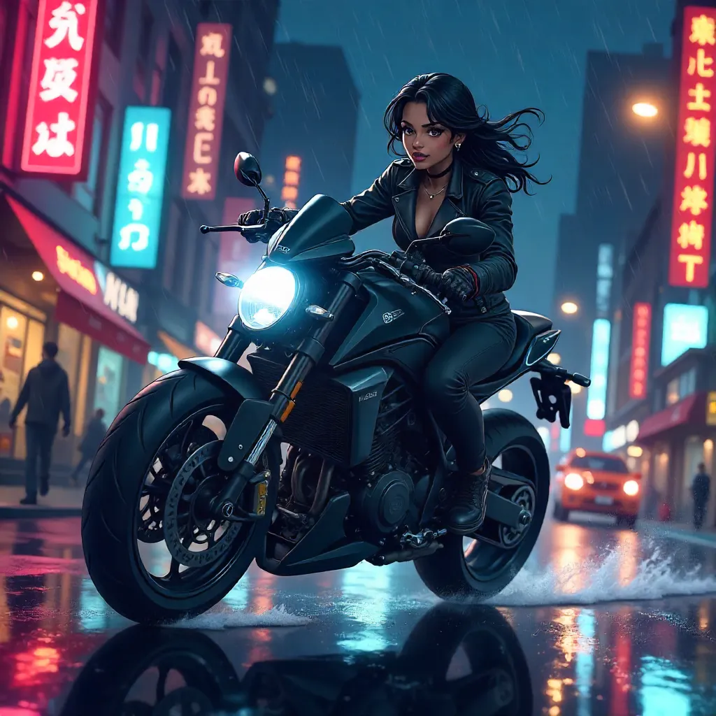 Neon Night Ride: Anime Moto Rider