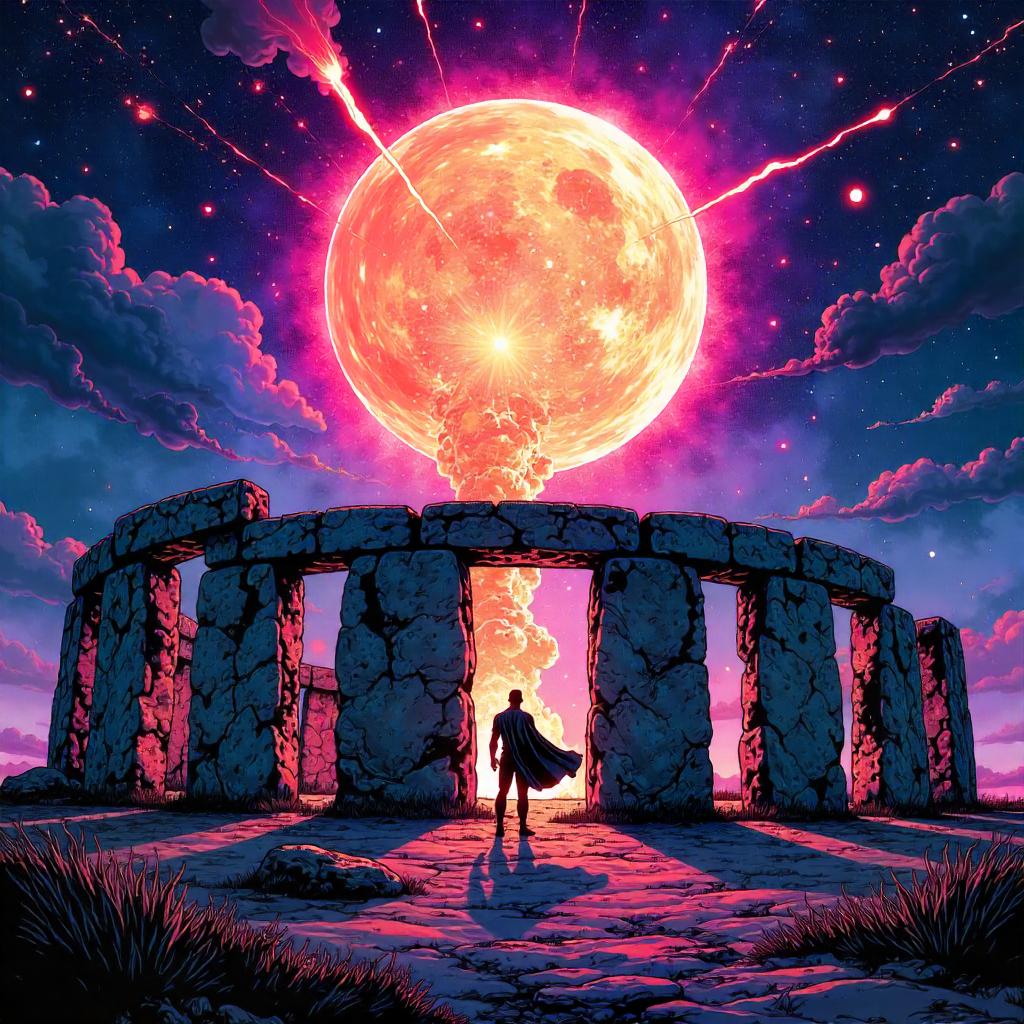 Supernova Over Stonehenge - Comic Panel