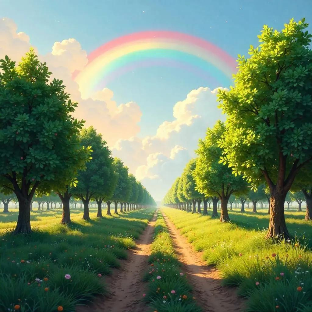 Rainbow Over an Orchard: Concept Art