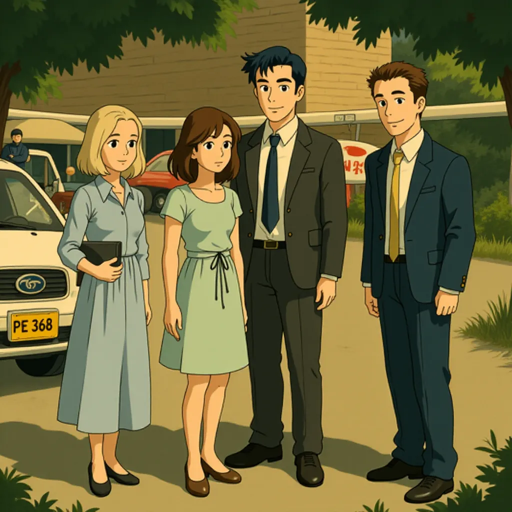 Craig T. Nelson, Ryan Reynolds, Mary Steenburgen, and Betty White in The Proposal (2009) - Anime style